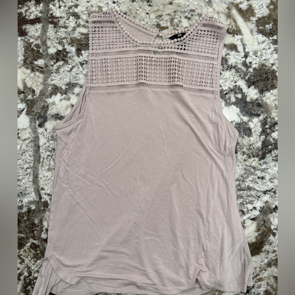 H&M Blush Lace Top